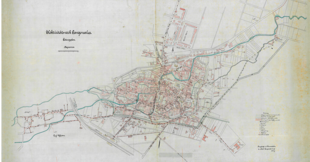 Leitungsplan Um 1900